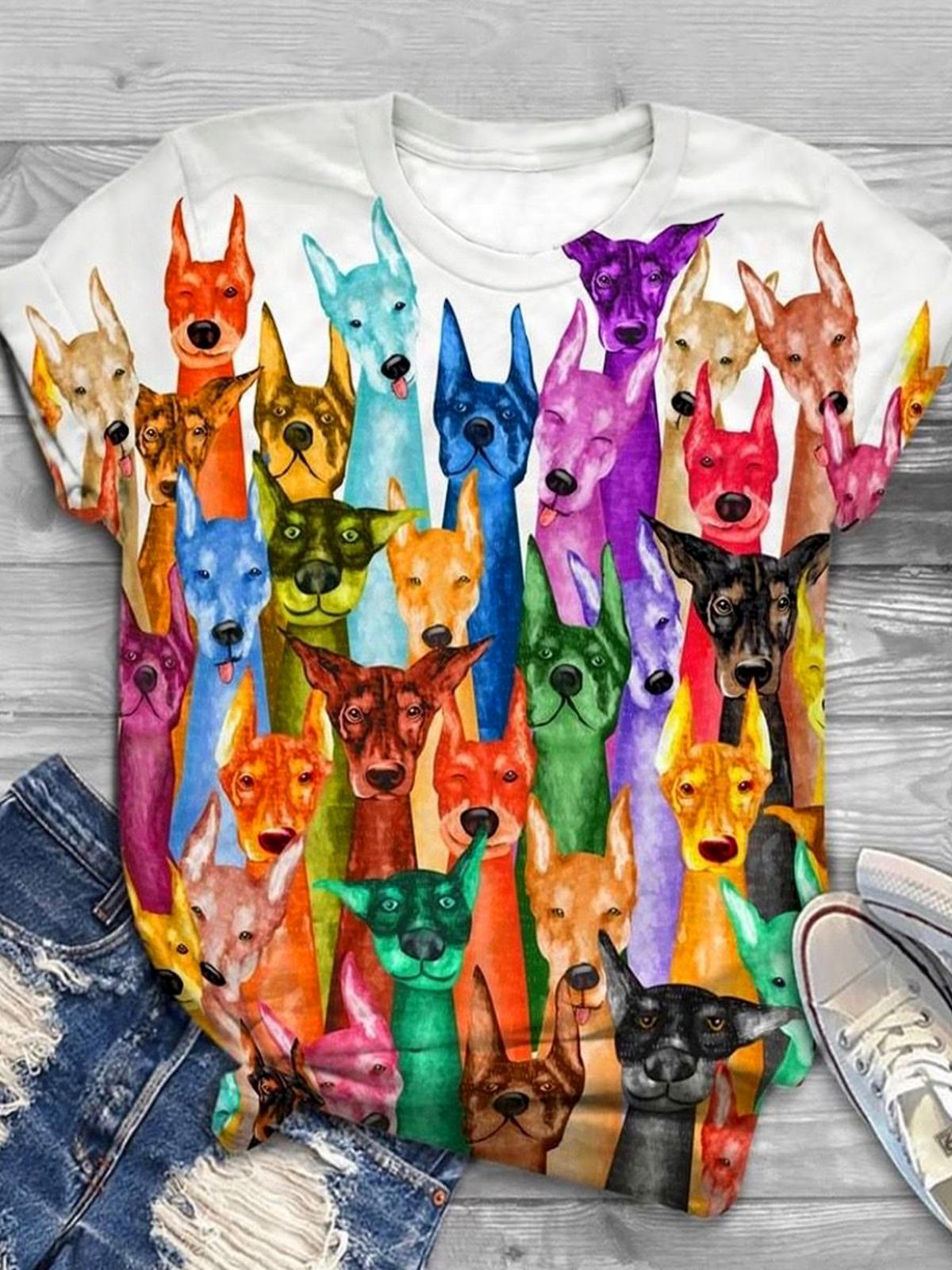 Dog Crew Neck T-shirt