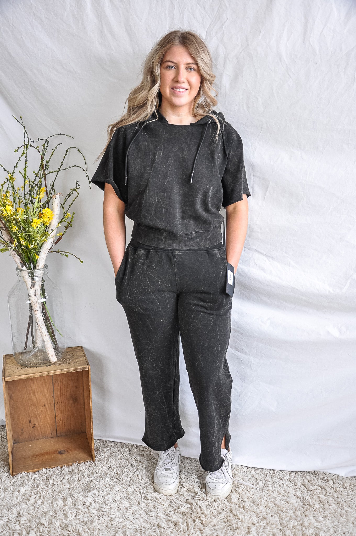 Acid Washed Comfy Lounge Top