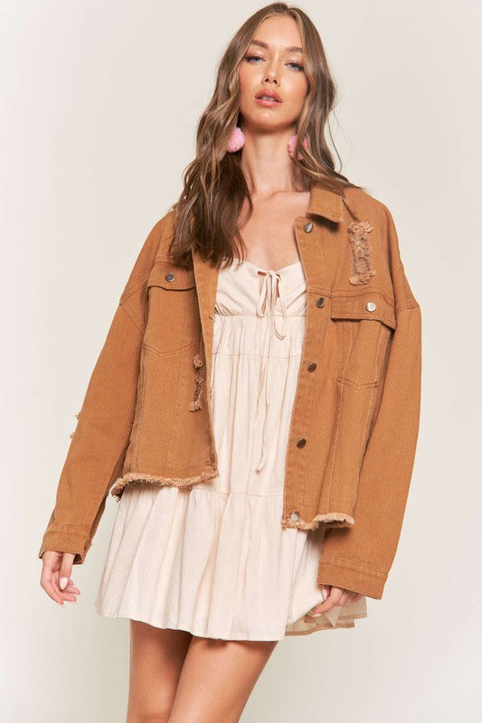 Going With The Seasons Jacket in Camel