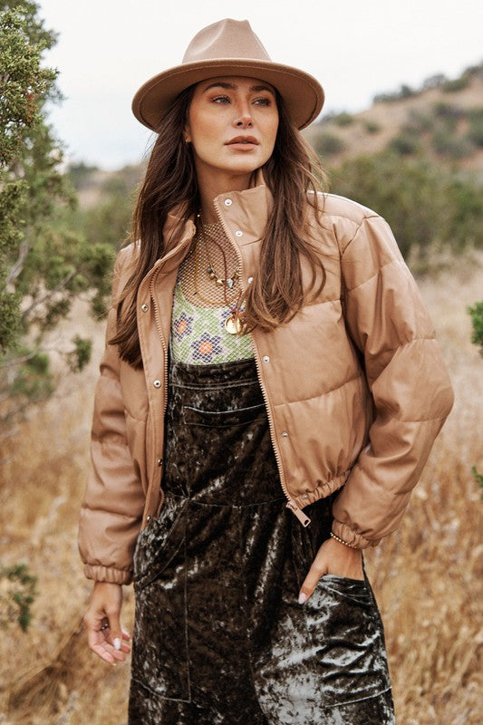 Harmony in Autumn Jacket in Tan